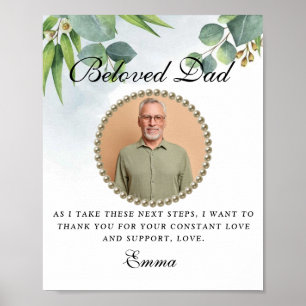Eucalyptus Father of the Bride Thank You Gift Poster
