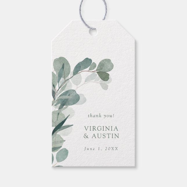 Eucalyptus Favour Tags (Front)
