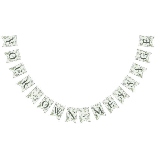 Eucalyptus & Fern Rings Wedding Banner (All)