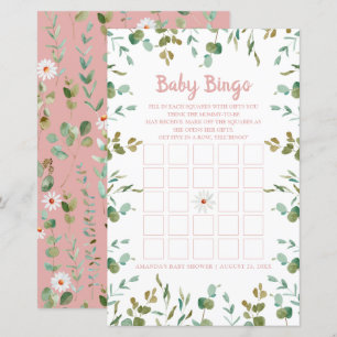 Eucalyptus Feuille Baby shower bébé Bingo