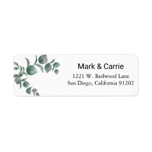 Eucalyptus feuille verdure Retour Adresse Label