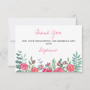  Eucalyptus Floral Baby Shower Thank You  Card