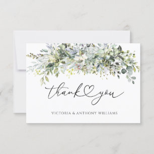 Eucalyptus Floral Bridal Shower Flat Thank You Car