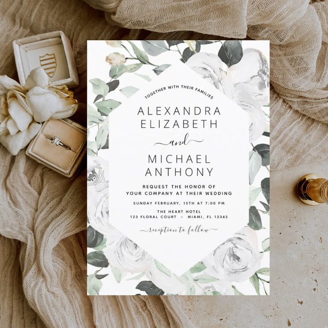 Eucalyptus Floral Faire-part de mariage verdoyant (Créateur téléchargé)