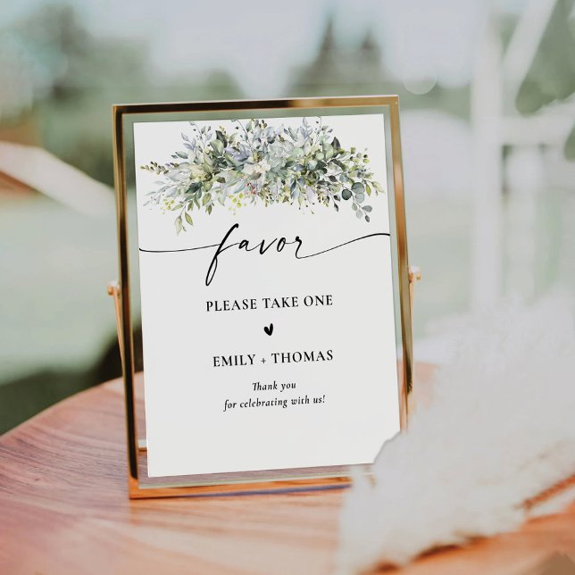 Eucalyptus Floral Favour Sign (Creator Uploaded)