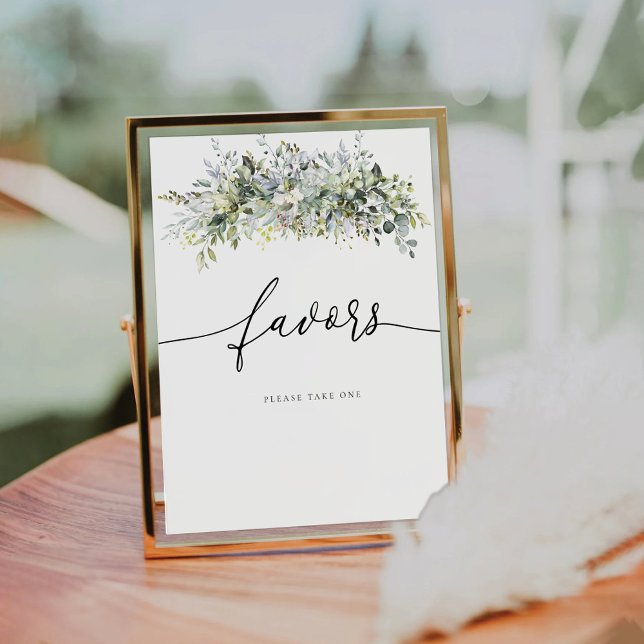 Eucalyptus Floral Favours Sign (Creator Uploaded)