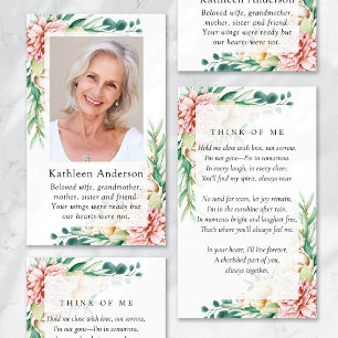 Eucalyptus Floral Funeral Memorial Prayer Card