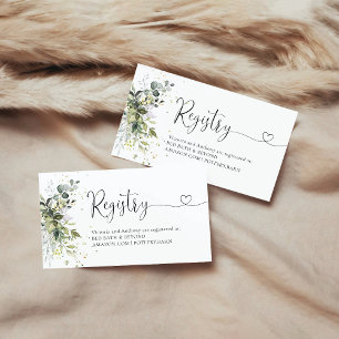 Eucalyptus Floral Greenery Registry Enclosure Card