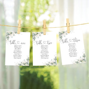 Eucalyptus Floral Table Number 2 Seating Chart