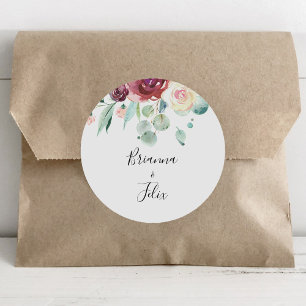 Eucalyptus Floral Wedding Envelope Seals