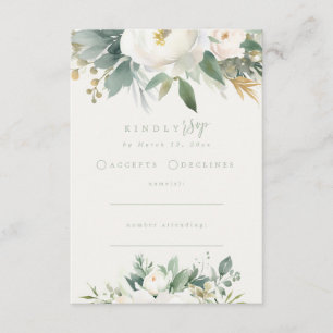 Eucalyptus Floral Wedding RSVP Enclosure Card
