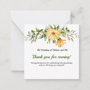 Eucalyptus Flowers Thank You Card