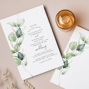 Eucalyptus Foliage Botanical Greenery Wedding Invitation