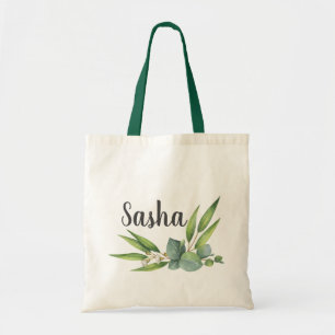 Eucalyptus Foliage Bouquet Personalized Tote Bag