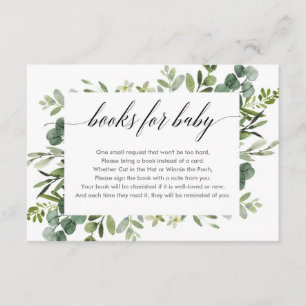 Eucalyptus foliage greenery book request enclosure card