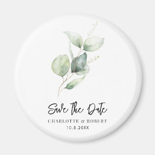 Eucalyptus Foliage Keepsake Wedding Save the Date Magnet