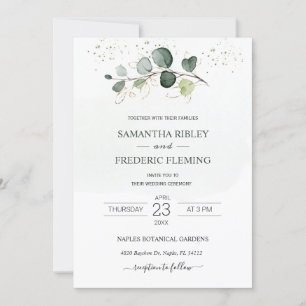 Eucalyptus Foliage Or Feuilles Faire-part de maria