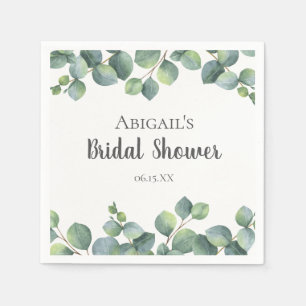 Eucalyptus Foliage Personalized Napkin