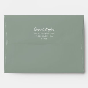 Eucalyptus Foliage Sage Green Botanical Envelope