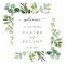 Eucalyptus Foliage Square Frame Wedding Welcome