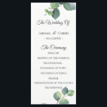Eucalyptus Foliage Wedding Program<br><div class="desc">Rustic chic watercolor eucalyptus foliage wedding program. Personalize text font style,  colour,  and size.</div>