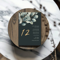 Eucalyptus Foliage wedding table seating chart