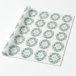 Eucalyptus Foliage Wreath Wedding Monogram Wrapping Paper<br><div class="desc">Eucalyptus Foliage Wreath Wedding Monogram. Use Personalize tool to add your info. For matching items,  please,  visit my Eucalyptus Greenery Collection.</div>