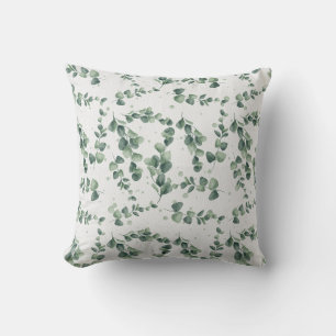 Eucalyptus fresh leafs throw pillow