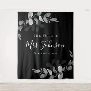 Eucalyptus Future Mrs Bridal Shower Backdrop Tapestry