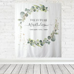 Eucalyptus Future Mrs. Photo Booth Backdrop Tapestry<br><div class="desc">Eucalyptus Botanical Greenery and Faux Gold Foil Watercolor Spring or Summer Wedding Future Mrs. Bridal Shower Photo Booth Backdrop - includes beautiful and elegant script typography with modern greenery foliage for the special Wedding day celebration.</div>