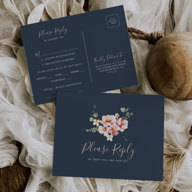 Eucalyptus Garden Floral Menu Choix Carte postale  (Créateur téléchargé)