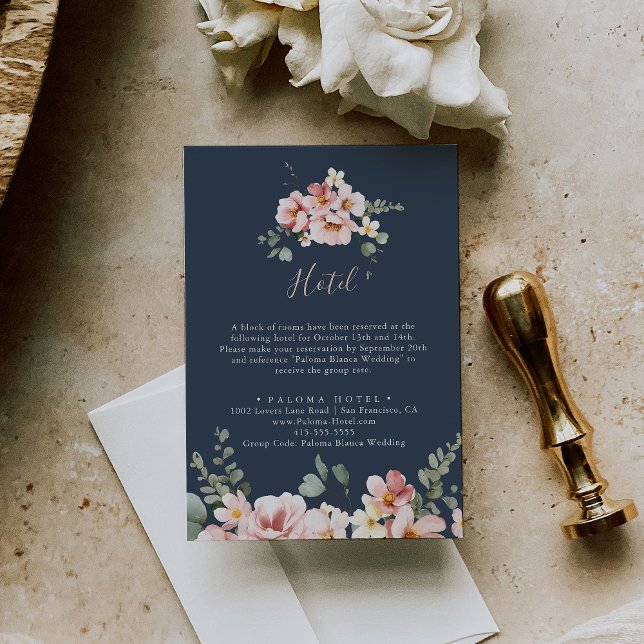 Eucalyptus Garden Rose Floral Hotel Enclosure Card (Creator Uploaded)