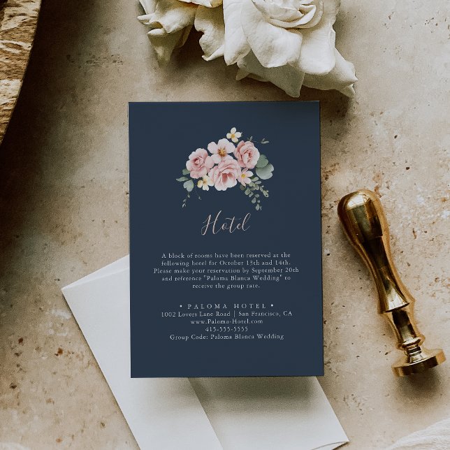 Eucalyptus Garden Rose Floral Hotel Enclosure Card (Creator Uploaded)