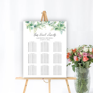 Eucalyptus Garden Wedding 9 Table Seating Charts