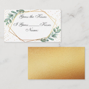 Eucalyptus Geometric Bridal Shower Game Card