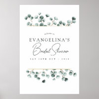 Eucalyptus Geometric Bridal Shower Welcome