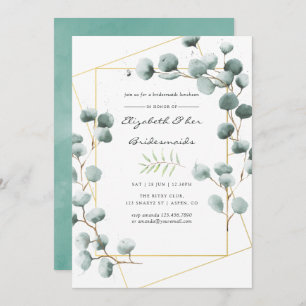 Eucalyptus Geometric Bridesmaids Luncheon invite