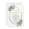 Eucalyptus geometric frame engagement invitation