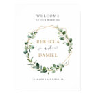 Eucalyptus Geometric Greenery Wedding Welcome Sign