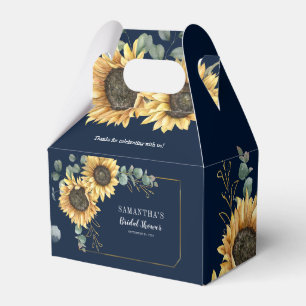 Eucalyptus Geometric Sunflower Bridal Shower Favor Box