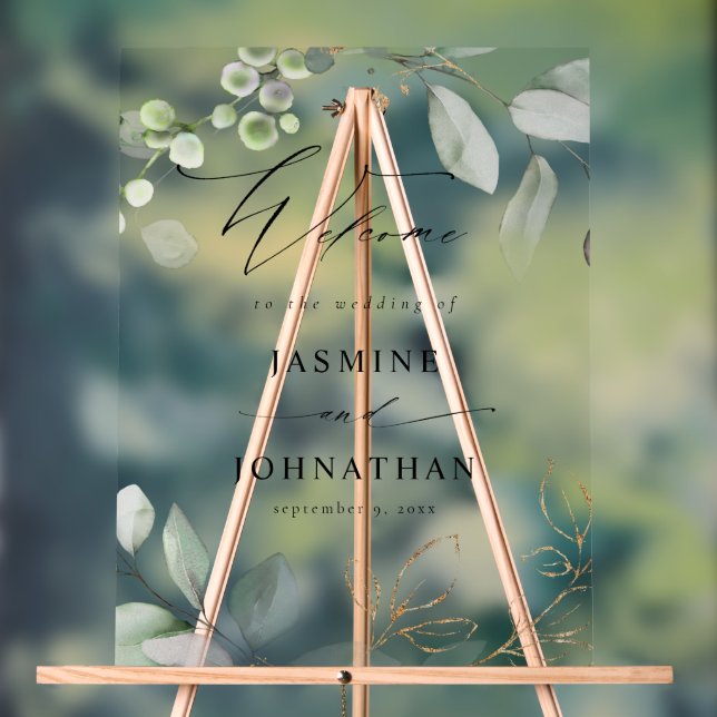 Eucalyptus Glow Gold Mariage Bienvenue (Neutre)