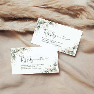 Eucalyptus Gold Baby Shower Enclosure Card