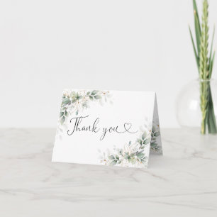 Eucalyptus Gold Baby Shower Thank You Card