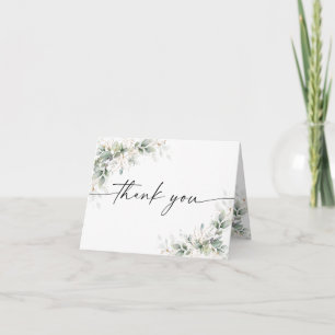 Eucalyptus Gold Baby Shower Thank You Card