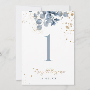 Eucalyptus Gold Glitter Code 01 table num style a
