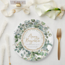 Eucalyptus gold glitter wedding