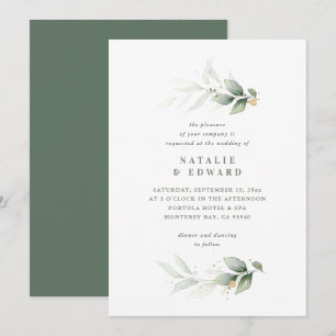 Eucalyptus gold modern minimal elegant wedding