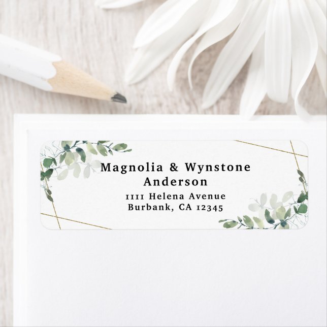 Eucalyptus Gold Parties scintillant Adresse de ret (En situation)