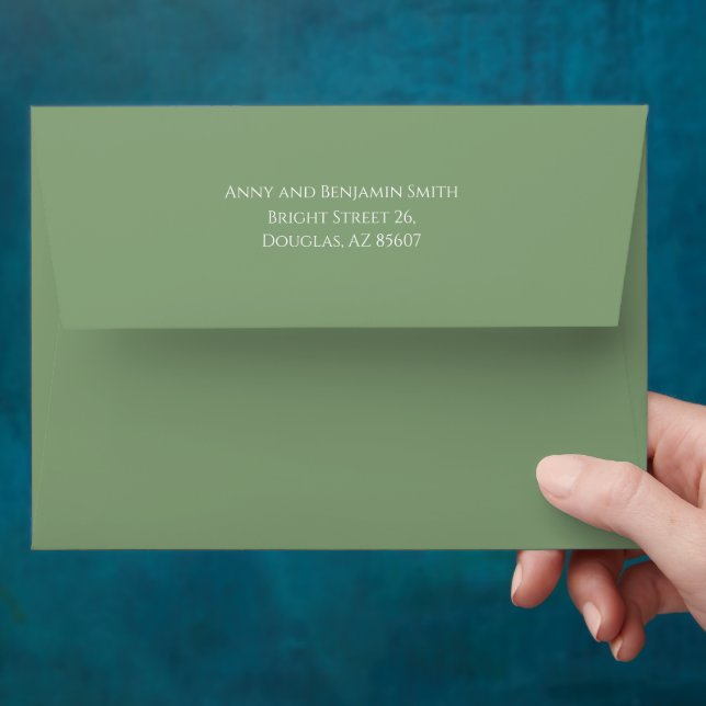 Eucalyptus Gold Parties scintillant enveloppe vert (Hand)