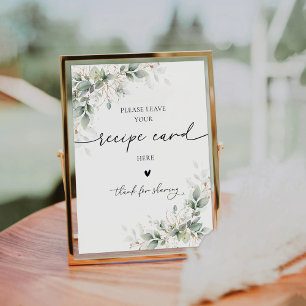 Eucalyptus Gold Recipe Card Sign